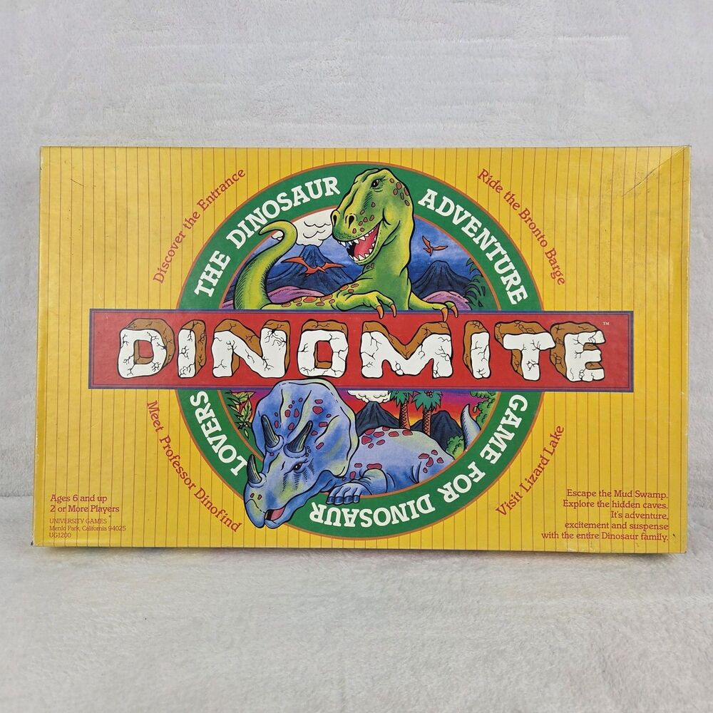 Dinomite‎ The Dinosaur Adventure Game For Dinosaur Lovers Vintage 1988 Complete